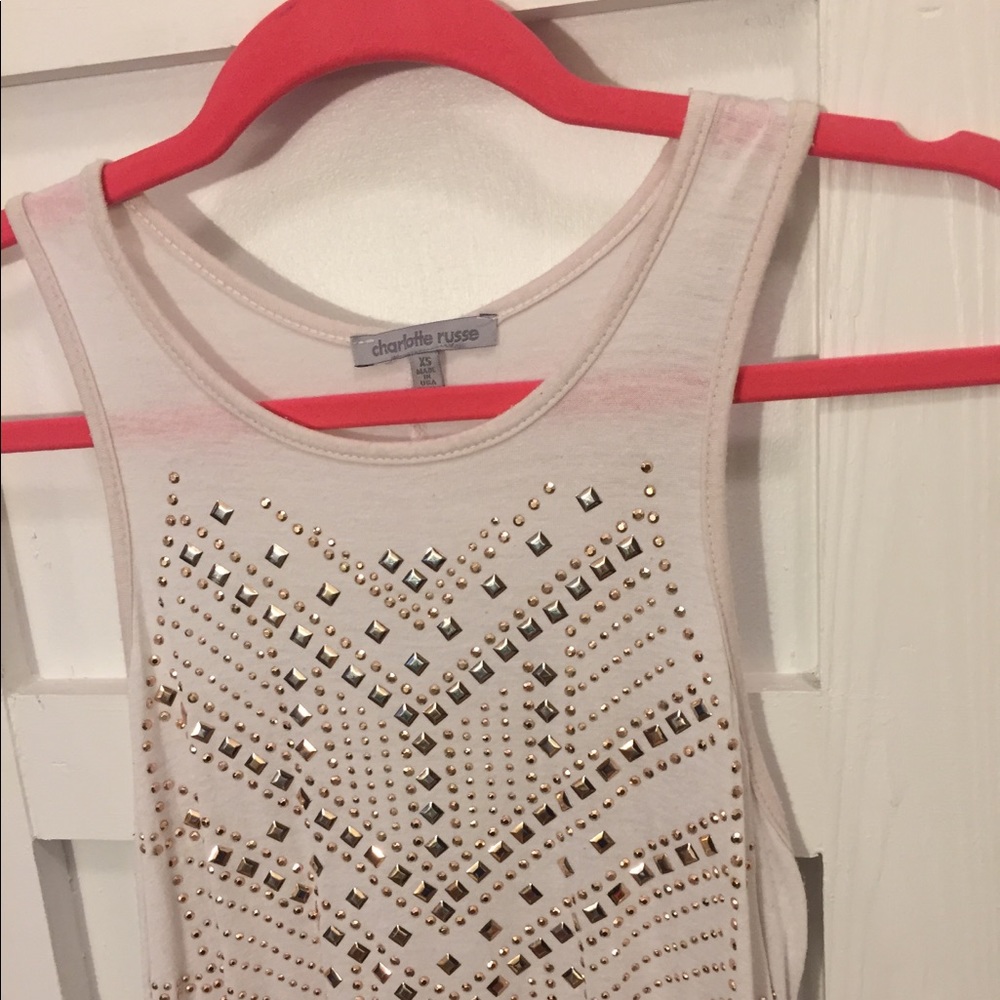 Studded Racer Back Top - Picture 2 of 3